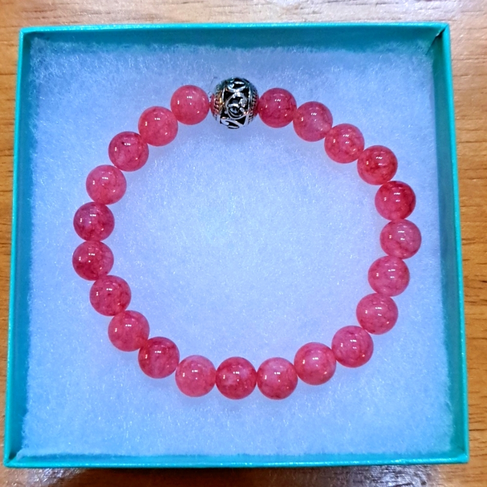 Pink Angelite Stone Bracelet